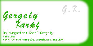 gergely karpf business card